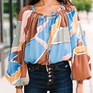 Colorful Abstract Women's Top